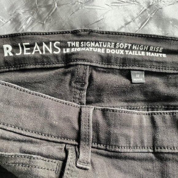 R Jeans Black - Slim-Fit High Jeans –NWOT Size 32 Petite – style DOP 154 2D4 - Picture 4 of 5
